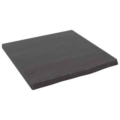 Vidaxl Étagère Murale Marron Foncé 40x40x2 Cm Bois Chêne Massif Traité