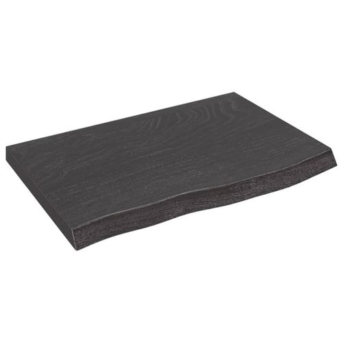 Vidaxl Étagère Murale Marron Foncé Bois Chêne Massif Traité
