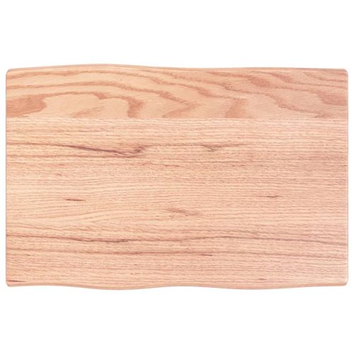 Vidaxl Dessus De Table Bois Chêne Massif Traité Bordure Assortie