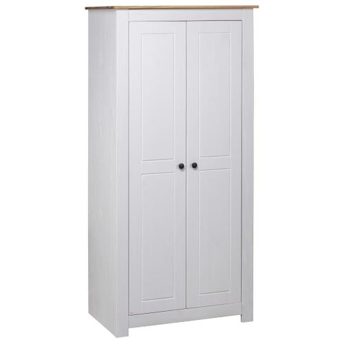 Vidaxl Garde-Robe Blanc 80x50x171,5 Cm Pin Massif Assortiment Panama