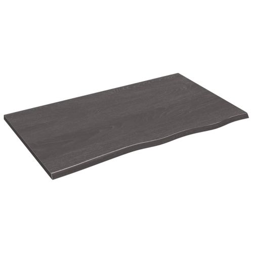 Vidaxl Étagère Murale Marron Foncé 100x60x2cm Bois Chêne Massif Traité