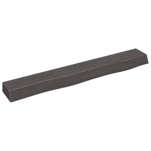 Vidaxl Étagère Murale Marron Foncé 80x10x6 Cm Bois Chêne Massif Traité