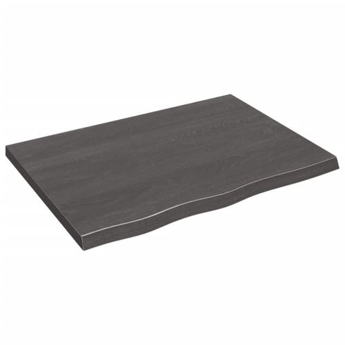 Vidaxl Étagère Murale Marron Foncé Bois Chêne Massif Traité