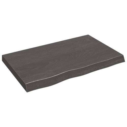 Vidaxl Étagère Murale Marron Foncé Bois Chêne Massif Traité