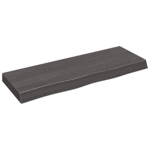 Vidaxl Étagère Murale Marron Foncé Bois Chêne Massif Traité