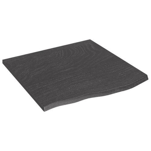 Vidaxl Étagère Murale Marron Foncé 60x60x2 Cm Bois Chêne Massif Traité