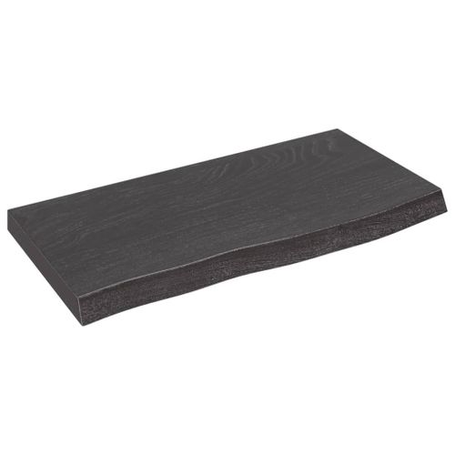 Vidaxl Étagère Murale Marron Foncé Bois Chêne Massif Traité