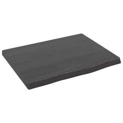 Vidaxl Étagère Murale Marron Foncé 40x30x2 Cm Bois Chêne Massif Traité