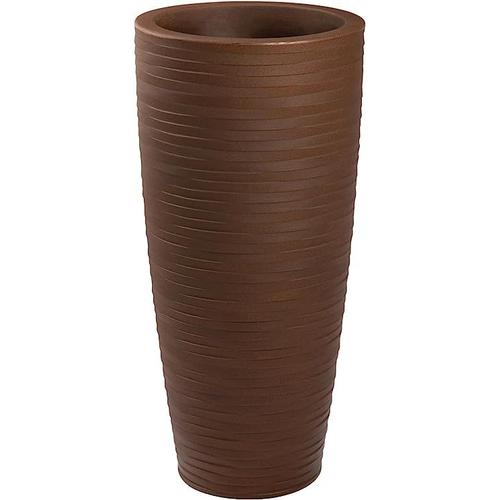 Tecnokit Nicoli Pot Cylindrique Rond Talos En Résine Pour Intérieur Et Extérieur, Diamètre 33 X 70 Cm, Jardinière Élégante (Elegance Corten)