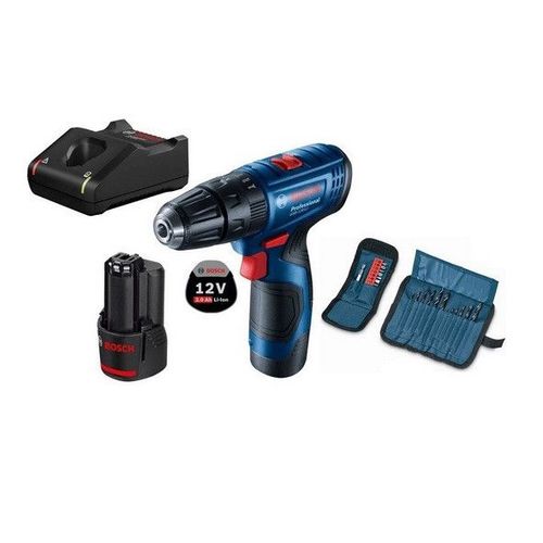 Bosch - Perceuse visseuse 12V 2x2,0 Ah Li-Ion avec jeu de 23 accessoires GSB120-LI - 06019G8102 Bosch Professional
