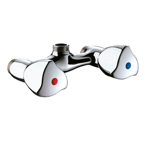 Mélangeur de douche mural laiton chromé M1/2entraxe 110 mm Delabie