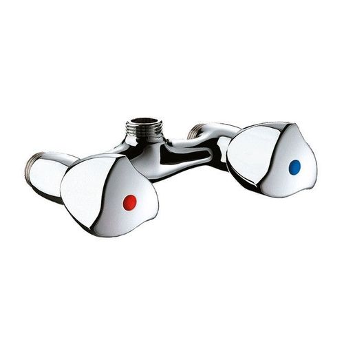 M?langeur de douche mural laiton chrom? M1/2entraxe 80 mm Delabie