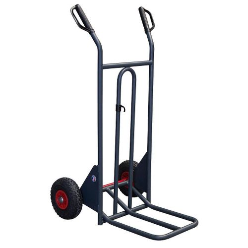 Diable ? poign?es ? garde charge 350 kg basculement assist? bavette repliable roues pneumatique 260 mm Fimm