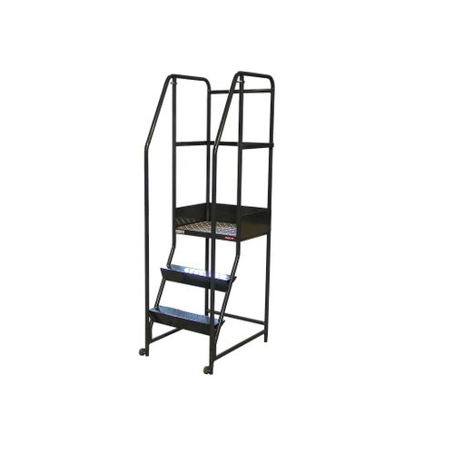 Escabeau roulant ?troit charge 150 kg 3 marches Ht plateforme 760 mm Fimm