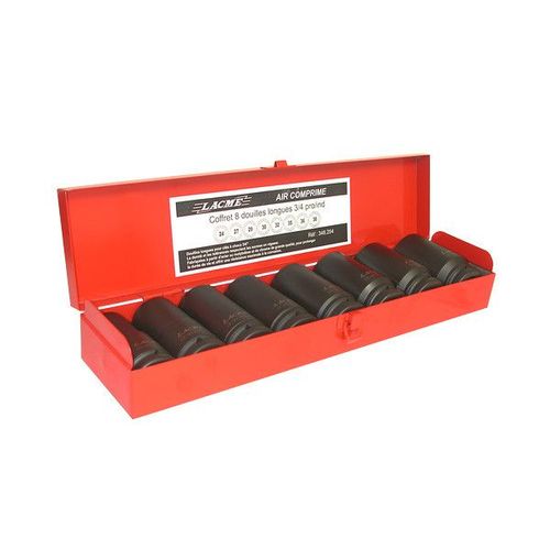 Coffret 8 douilles longues 3/4 pro/ind Lacme