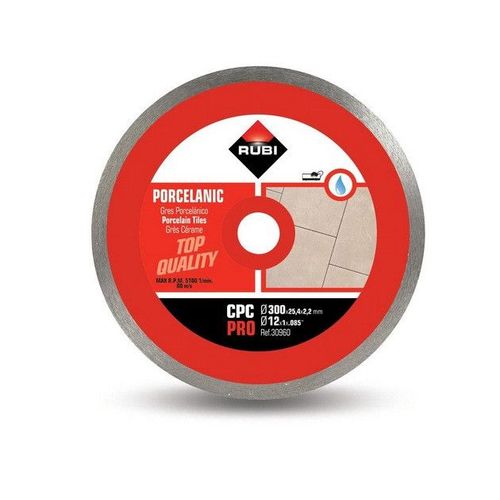 Disque diamant pour gr?s porcelaine jante continue 300 mm x 25,4 mm CPC-300 PRO Rubi