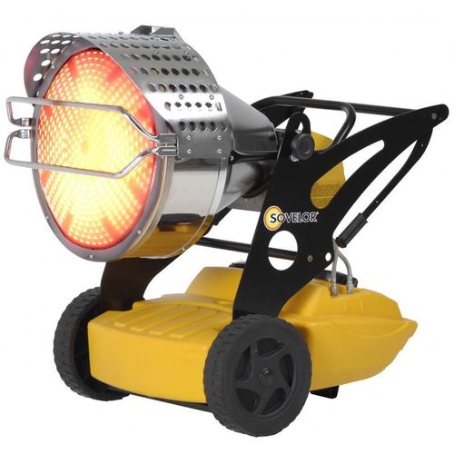 Chauffage rayonnant mobile au fuel ? combustion directe (sans chemin?e) 29 ou 43 KW 230V FLASH2 Sovelor