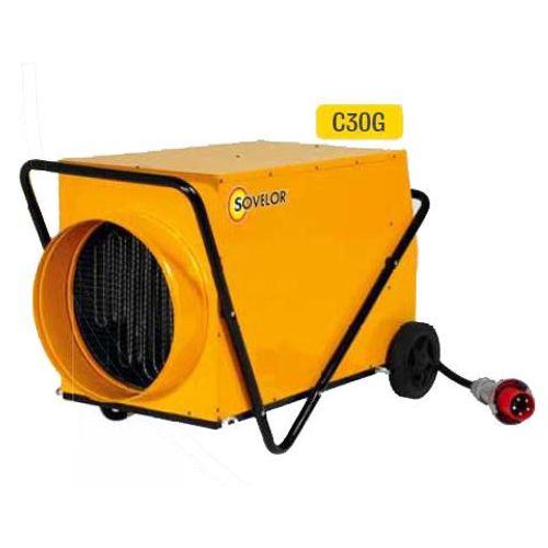 Chauffage air puls? mobile sur roues gainable ?lectrique 30 kW C30G Sovelor