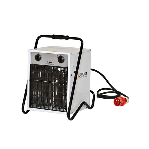 Chauffage air puls? portable ?lectrique avec thermostat d'ambiance int?gr? 9 kW 800m3/H 380V Triphas? B9C/S Sovelor