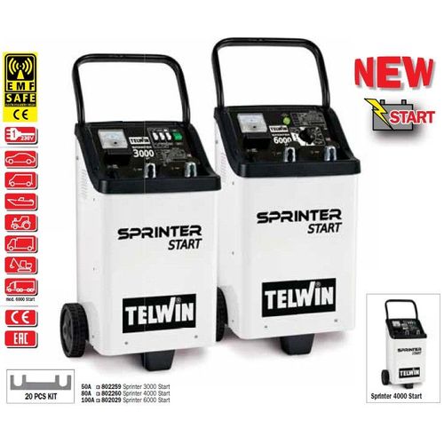 Chargeur-d?marreur de batterie 230V monophas? 1-6,4kW SPRINTER 3000 START Telwin