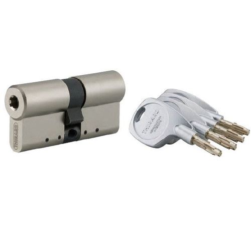 Cylindre profil? 2 entr?es 33 x 43 mm Nickel velours avec 4 cl?s Cobra 2 Evolution Thirard