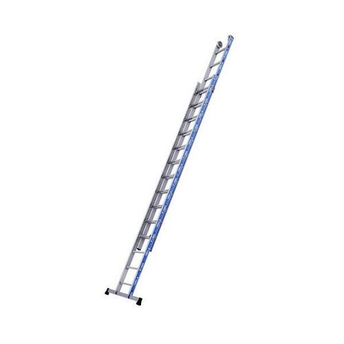 Echelle coulisse ? main en Aluminium 2x14 ?chelons Haut. travail max. 7,85m sans crochets PLATINIUM Tubesca Comabi