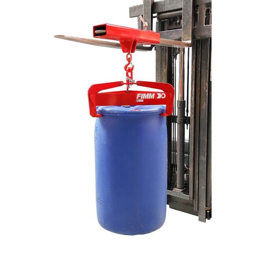 Pince à fût semi-automatique charge 600 kg métallique ou plastique 200 220 L Fimm