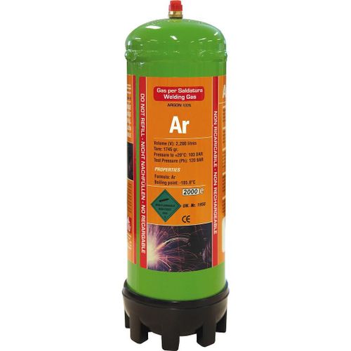 Bouteille de gaz jetable Argon pur 2,2 l (vendue par carton de 6) Gys