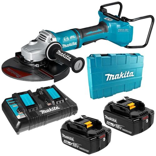 Meuleuse d'angle à batterie 2x18V (36V) Li-Ion 2x5Ah 230mm DGA901T2U1 Makita