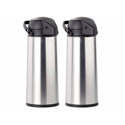 2 Pichets Isothermes À Double Paroi En Acier Inoxydable - 1,9 L