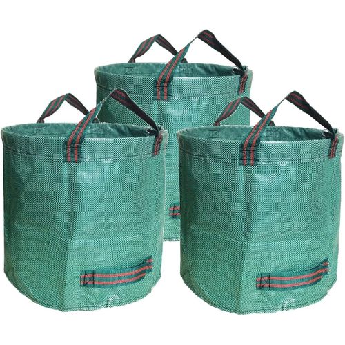 Lot de 3 x 500L Sacs de Jardin Sacs de déchets Jardin résistants Sac à déchets de Jardin Sac déchet en PP Robuste Lot de 3 Sacs à déchets de Jardin Sacs Poubelle de Jardin