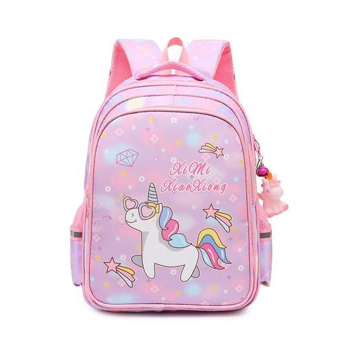 Sac d'école étudiant sac enfant maternelle enfants mignon sac a dos fille poney sac a dos - petit violet