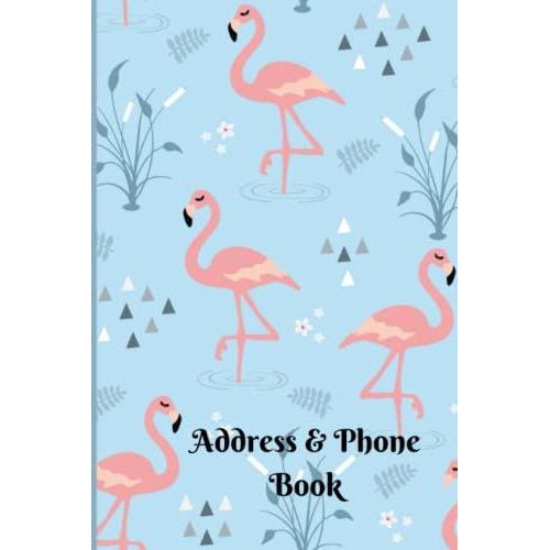 Address & Phone Book - Flamingo Cover - Alphabetical Tabs Printed On Pages - Record Name Phone Number Address Email & Other Important Details: ... Life - Family & Friends - One Place For All