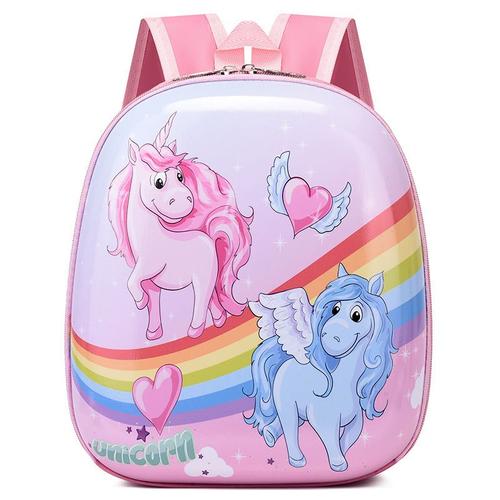 Sac D'école Étudiant Sac A Bandouliere Pour Enfants Maternelle Mignon Dessin Animé Coquille D'oeuf Sac Mâle Et Femelle Bébé Maternelle Sac D'école - Licorne