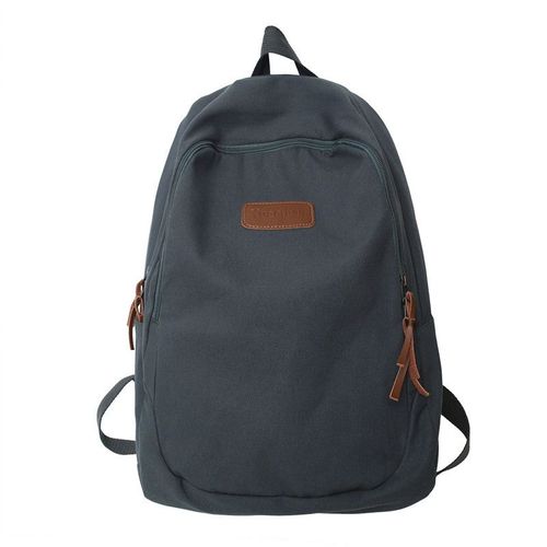 Cartable étudiant couleur caramel cartable femme collégiens simple et paresseux sens du design sac a dos petite foule college lycée drapé sac a bandouliere femme-bleu