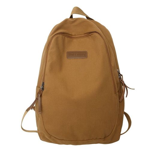 Cartable étudiant couleur caramel cartable femme collégiens design simple et paresseux sens sac a dos niche college lycée drapé sac a bandouliere femme-marron