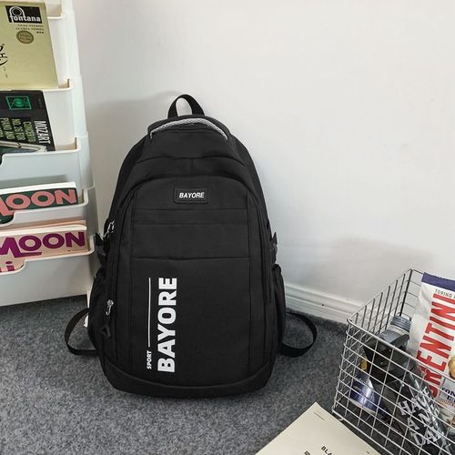 Etudiant cartable cartable feminin simple collégien lycéen grande contenance collégien cartable éclaircissant sac bandouliere voyage loisirs sac ordinateur male - noir