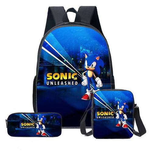 Sac D'école Étudiant Sonic Sonic Dessin Animé Primaire Et Secondaire Sac D'école Sac A Dos Pour Enfant Sac A Dos-D6 Sonic 17- Sac A Dos Cartable Étui A Crayons