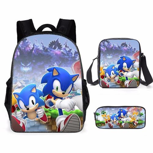 Sac D'école Étudiant Sonic Sonic Dessin Animé Primaire Et Secondaire Étudiant Sac D'école Sac A Dos Enfant Sac A Dos-D6 Sonic 13- Sac A Dos Cartable Étui A Crayons