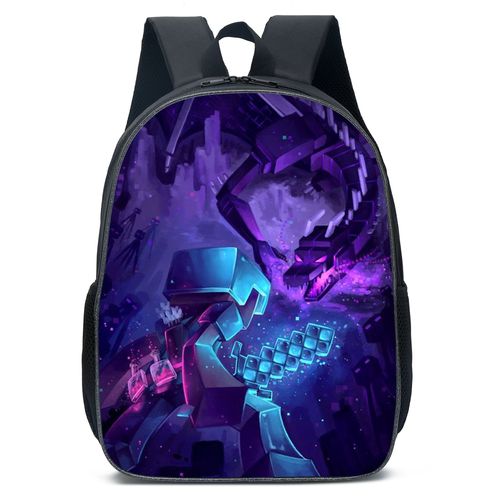 Cartable étudiant new minecraft minecraft cartable primaire et college cartable homme et femme sac a dos enfant-D6minecraft-01- 16 pouces