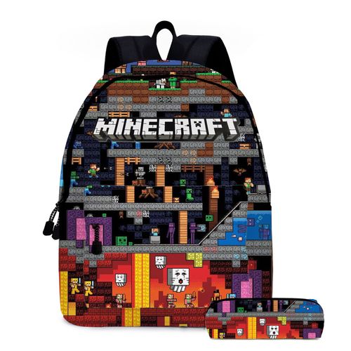 Cartable nouveau produit Minecraft Minecraft école primaire et secondaire cartable jeu sac a dos périphérique-D4-My World 02