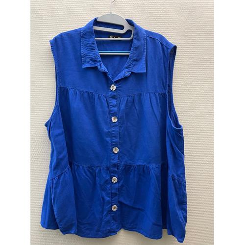 Chemise Bleu Électrique - Femme Taille 3xl - Tex