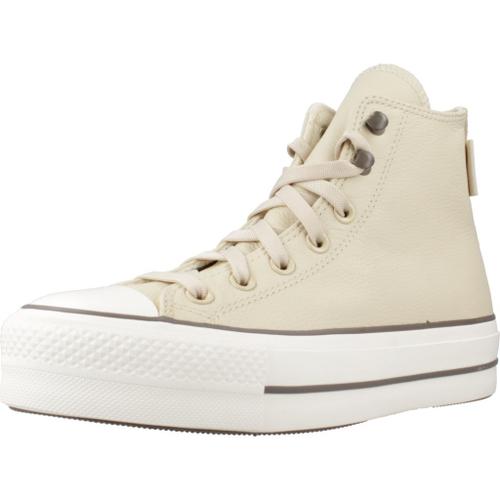 Converse Chuck Tayor All Star Lift Platform Weatherized Leather Colour Beige