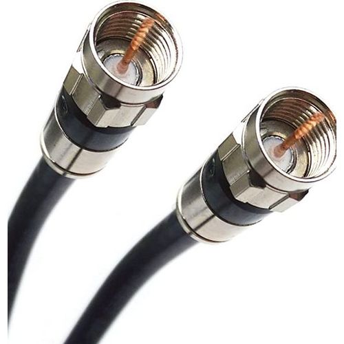 Cable coaxial classe A - Pour antennes TV / TNT / Satellite - 2m noir