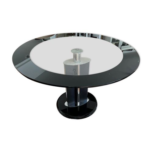 Table Ronde En Verre Tremp 120cm Transparent