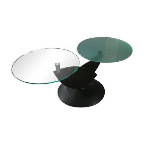 Table Basse Mobile Pied En Fonte Transparent