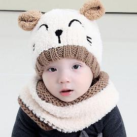 Enfants Garçon Fille Bébé Hiver Tricot Crochet Bonnet Casquette Avec  Écharpe