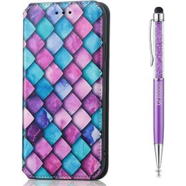 Coque Pour Samsung S20 Fe, Housse Galaxy S20 Fe, Etui ¿¿ Rabat Protection Housse Premium En Cuir Pu,Pochette Fermeture Magn¿¿Tique,Flip Case Compatible Avec Samsung Galaxy S20 Fe (Violet)