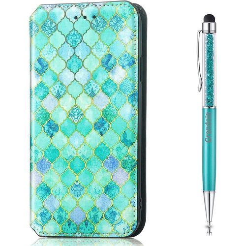 Coque Pour Samsung S20 Plus, Housse Galaxy S20 Plus, Etui ¿¿ Rabat Protection Housse En Cuir Pu,Pochette Fermeture Magn¿¿Tique,Flip Case Compatible Avec Samsung Galaxy S20 Plus (Vert)