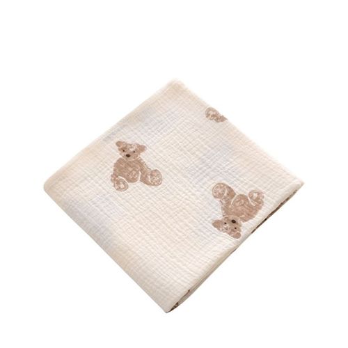 Couverture D'emmaillotage En Mousseline De Coton Pour Bébé,Grande Couverture Douce Pour - Type Little Brown Bear